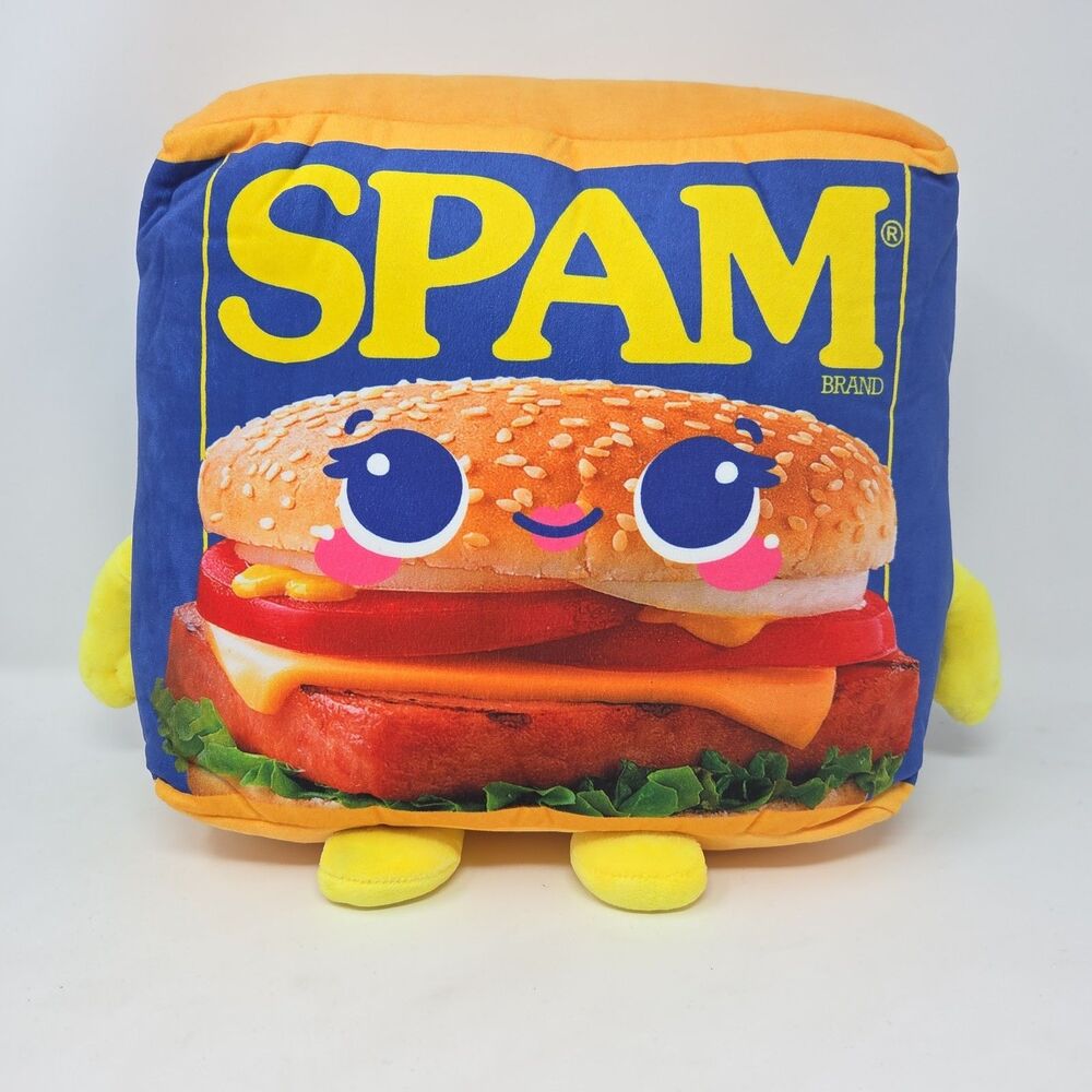 Spam Brand Can Plush Pillow Person 12” x 10” Fiesta Toy Character